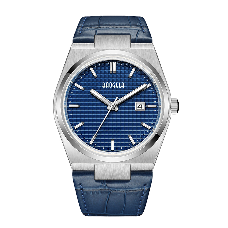 BAOGELA 40mm Men Business Ceasuri Quartz Sport Casual Casual Piele din piele de mână 50TM CLOM IPURNABIL MASE REGIO MASCULINO 22802