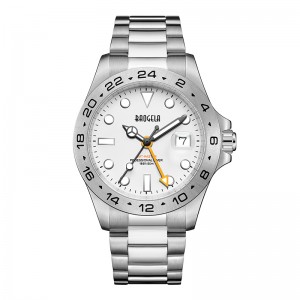 BAOGELA MEN MEN LUCUIT COMPLETĂ 304 Oțel inoxidabil mișcare elvețiană Dial luminos 50Bar Ashion Business Regio Masculino Wristwatch 22806